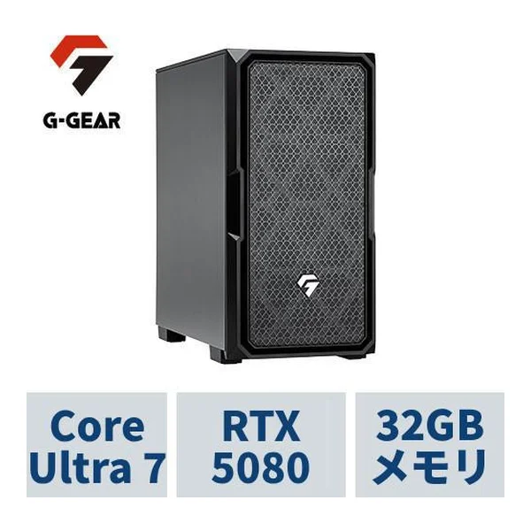 eX.computer イーエックスコンピュータゲーミングPC G-GEAR GE7J-M261BH/NT1 CoreUltra7 270K Plus /RTX5080 /32GBメモリ /2TB SSD /WiFi7+Bluetooth対応